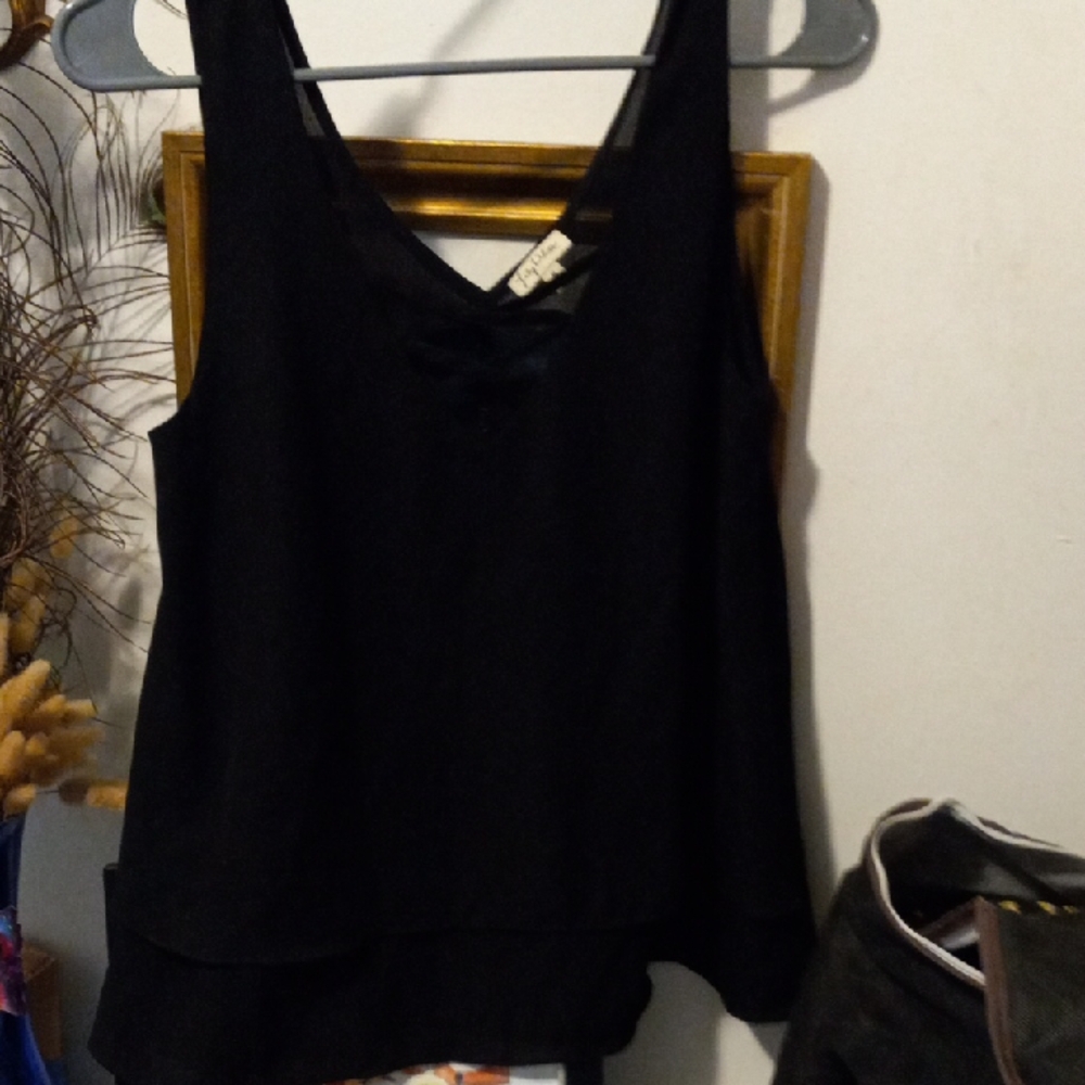 Lily White Black Camisole Top